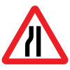 Jazz Triangle Sign Plate - Road Narrows N/Side - 750 x 2mm