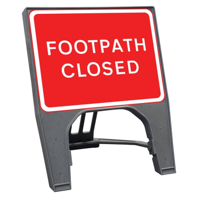 Q-Sign Complete - Footpath Closed - 600 x 450mm