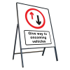 Jazz Sign Complete Riveted - Give Way To Oncoming Vehicles - 800 x 900mm