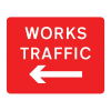 Jazz Sign Plate - Works Traffic Arrow Left - 1050 x 750 x 2mm