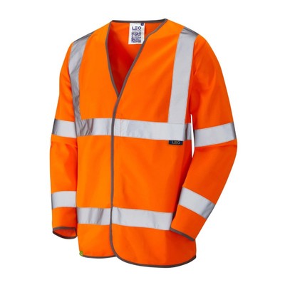 Leo Shirwell Rail Hi-Vis Orange Long Sleeved Waistcoat - S