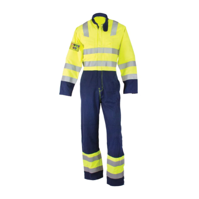 Jafco FlameAwear FR AS Arc 7kA Hi-Vis Yellow / Navy Two-Tone Coverall - S