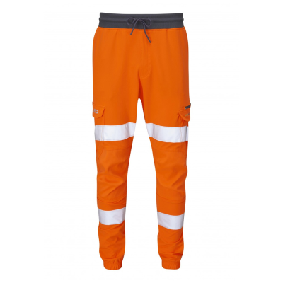 Leo Hawkridge Rail Hi-Vis Orange Jog Trousers - XS