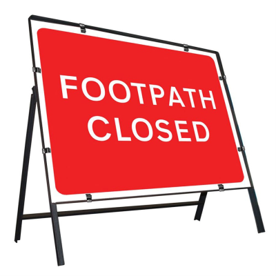 Jazz Sign Complete Clipped - Footpath Closed - 600 x 450mm