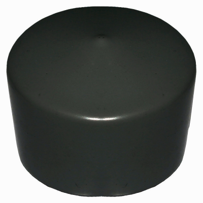 Sign Post External Round Cap - Black - 76mm