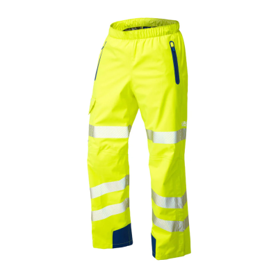 Leo Lundy 20K Waterproof Breathable Hi-Vis Yellow Overtrousers - 2XL