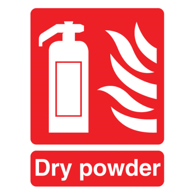 Fire Extinguisher Dry Powder Sign - 95 x 220mm