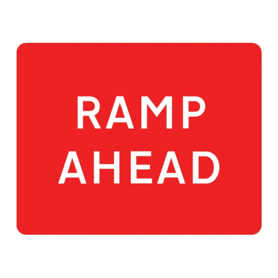 Jazz Sign Plate - Ramp Ahead - 1050 x 750 x 2mm