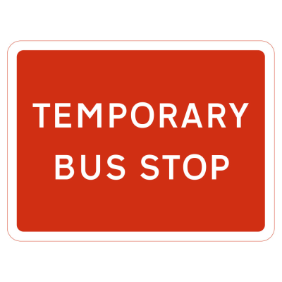 Jazz Sign Plate 300mm Centres - Temporary Bus Stop - 600 x 450mm