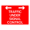 Jazz Sign Plate 300mm Centres - Traffic Under Signal Control & Arrows - 1050 x 750mm
