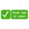 Push Bar to Open Sign - 600 x 200 x 1mm