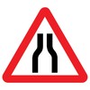 Jazz Triangle Sign Plate 300mm Centres - Road Narrows Both Ways - 900mm
