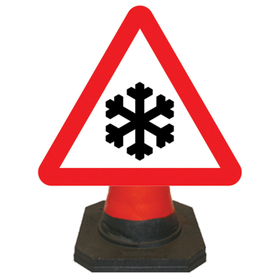 Hangman Triangle Sign Plate - Ice / Snow Symbol - 750mm