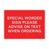 Jazz Sign Plate - Special White on Red - 1050 x 750 x 2mm