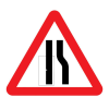 Jazz Triangle Sign Plate 300mm Centres - Road Narrows Reversible - 750mm