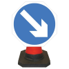 Hangman Circle Sign Plate - Keep Right - 750mm