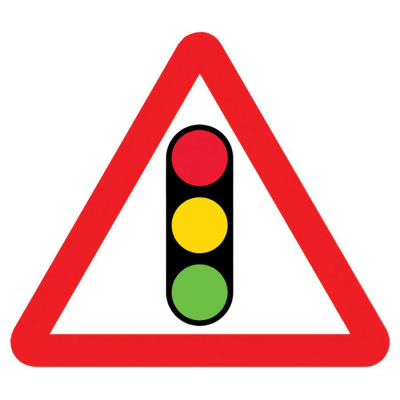 Jazz Triangle Sign Plate - Traffic Lights - 900 x 2mm