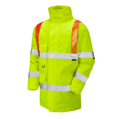 Leo Putford 4K Waterproof Hi-Vis Red Braced Yellow Anorak - S