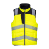 Portwest PW374 Hi-Vis Reversible Yellow/Black Bodywarmer - S