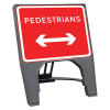 Q-Sign Complete - Pedestrians Arrow Reversible - 600 x 450mm