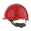JSP EVOLite Vented Wheel Ratchet Safety Helmet - Red