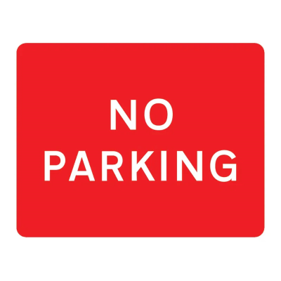 Jazz Sign Plate - No Parking - 600 x 450 x 2mm