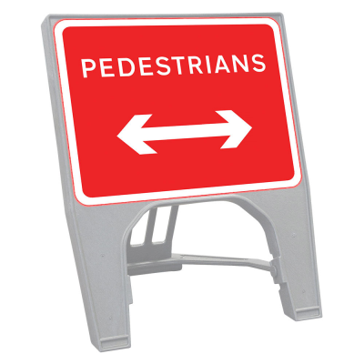 Q-Sign Face Only - Pedestrians Reversible - 600 x 450mm