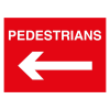 Jazz Sign Plate 300mm Centres - Pedestrians Arrow Left - 600 x 450mm