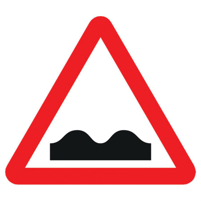 Jazz Triangle Sign Plate 300mm Centres - Uneven Road - 750mm