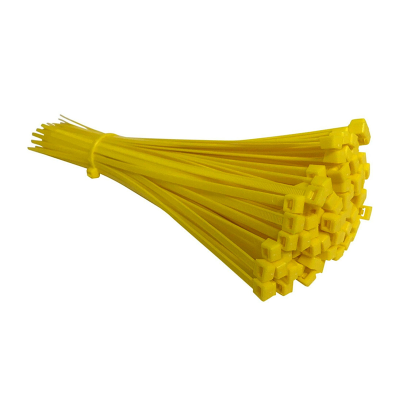 Ties Cable Yellow 200 x 4.8mm (Pk 100)