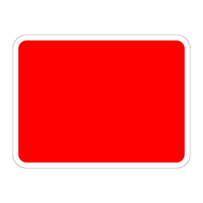 Jazz Sign Plate 300mm Centres - Blank Red - 1050 x 450mm