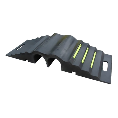 Ribbed Cable and Hose Protection Ramp Black - 840 x 300 x 125mm