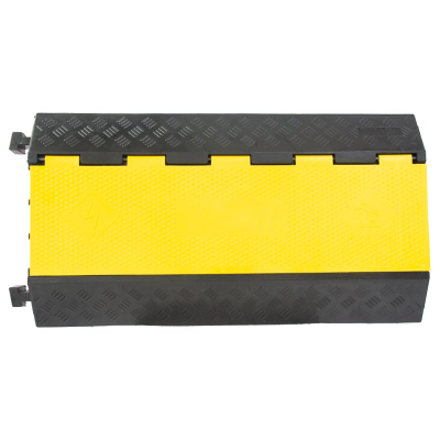 Cable and Hose Protection Ramp Black / Yellow - 3 Channel - 900 x 500 x 70mm