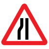 Jazz Triangle Sign Plate 300mm Centres - Road Narrows N/Side - 750mm