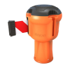 Skipper Retractable Orange Cone Topper - Red / White Tape - 9 Metres