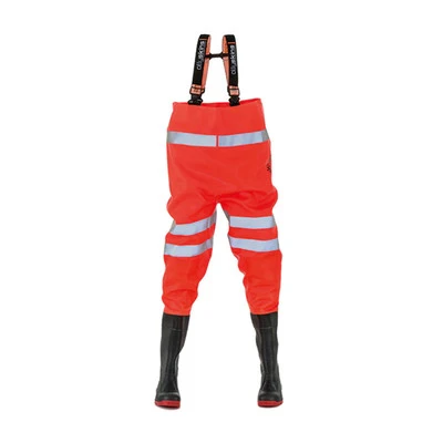 Ollyskins 2640 Reflective Safety PVC Orange Chest Waders