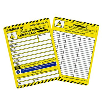 Scafftag Temporary Works Tag