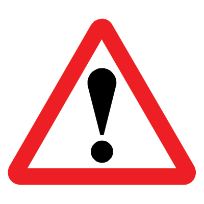 Jazz Triangle Sign Plate 300mm Centres - Exclamation Mark - 750mm