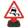 Hangman Triangle Sign Plate - Slippery Road - 750mm