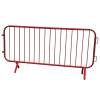 2.3m RED Powder Coated  Pedestrian Barrier c/w FIXED Feet