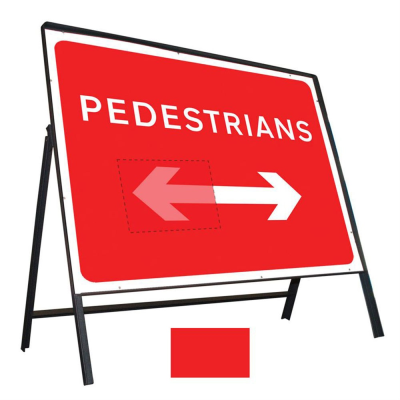 Jazz Sign Complete Riveted - Pedestrians Arrow Reversible - 600 x 450mm