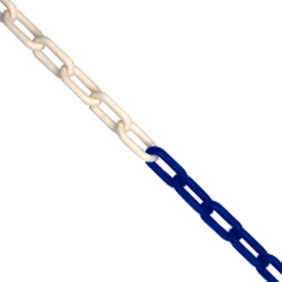 Plastic Chain - Blue and White - 6mm x 25 Metres
