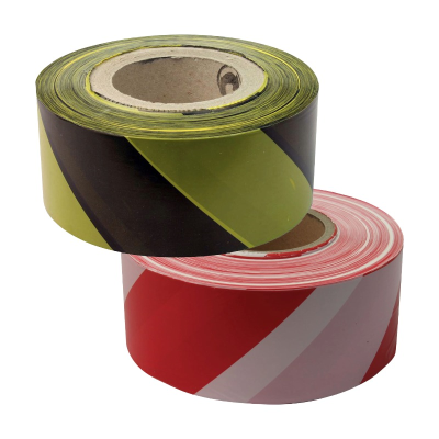 Zebra Tape Red and White - 70mm x 500 Metres