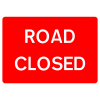 Jazz Sign Plate 300mm Centres - Road Closed - 1050 x 750mm