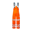 Pulsar PR504 Recycled Rail Waterproof Breathable Hi-Vis Orange Salopettes - S