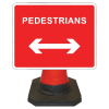 Hangman Sign Plate - Pedestrian Arrrow Reversible - 600 x 450mm