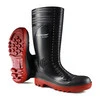 Dunlop Acifort Ribbed Black/Red Safety Wellingtons