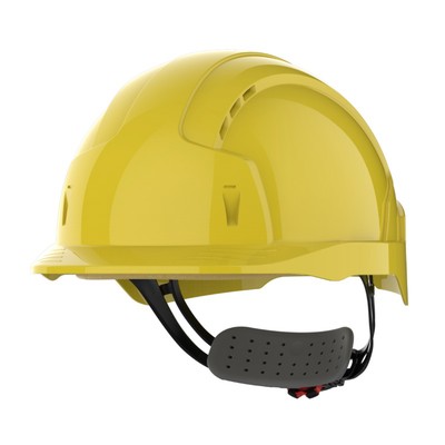 JSP EVOLite Vented Wheel Ratchet Safety Helmet - Yellow