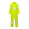 Super-Dri Waterproof Breathable Hi-Vis Yellow PU Coverall - S