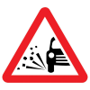 Jazz Triangle Sign Plate - Loose Chippings - 600 x 2mm